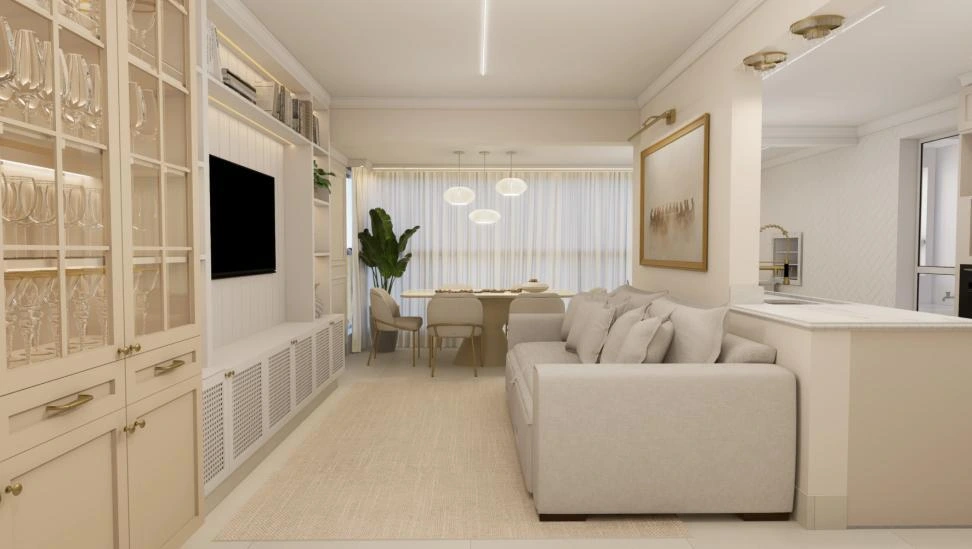 Projeto autoral Mavoo Casa Lumiére com setor social e gourmet integrados e valorização da luz natural.